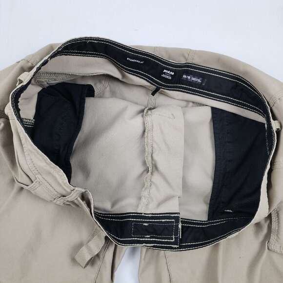 Prana Shorts Men 38x9.5 Tan Cargo Belted Stretch Zion Standard Fit Short 1969751 - Picture 5 of 9